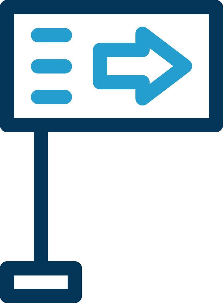 Road Sign Billboard Vector Icon Design