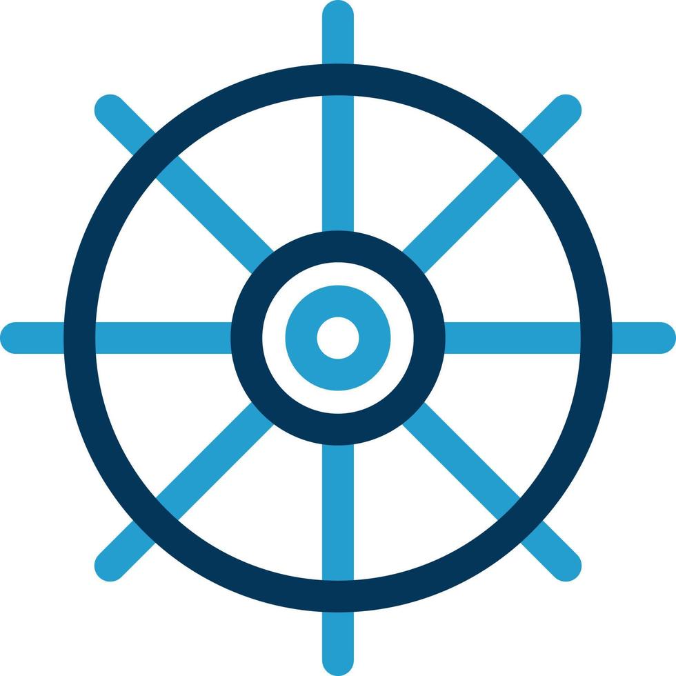 Nautical Wheel Vector Icon Design