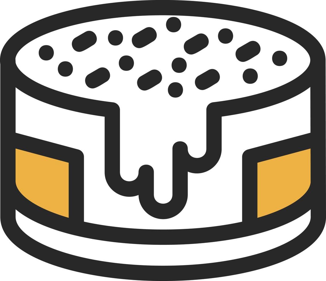 Chocolate Cake Vector Icon Design