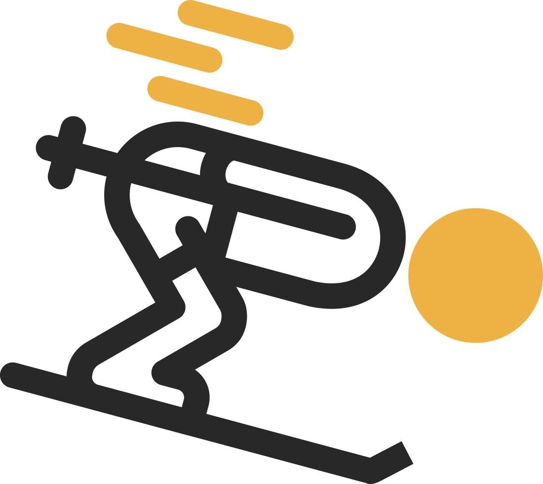 Skiing Vector Icon Design