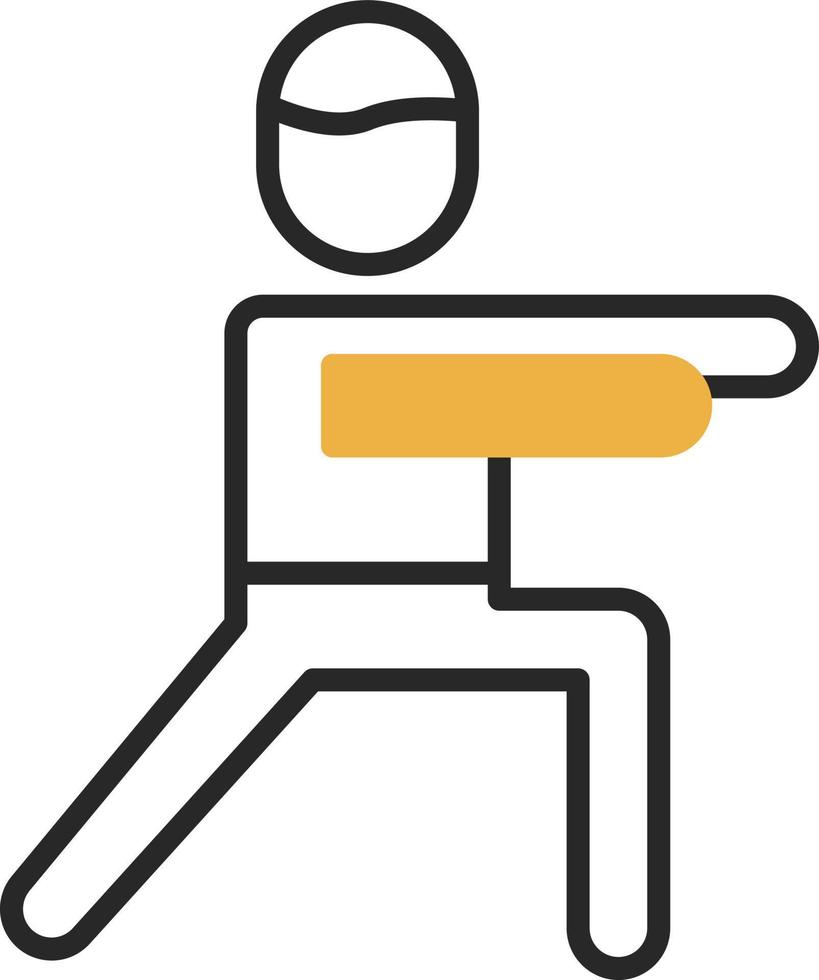 Warrior Pose Vector Icon Design