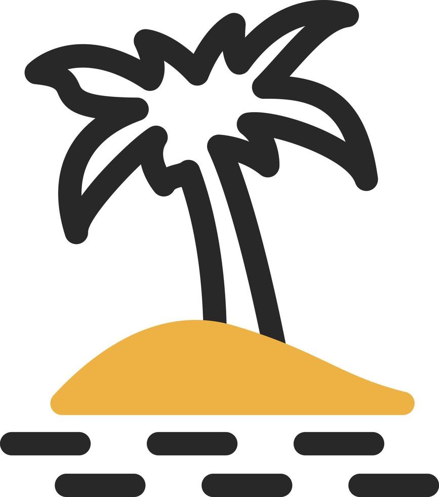 Palm Island Vector Icon Design