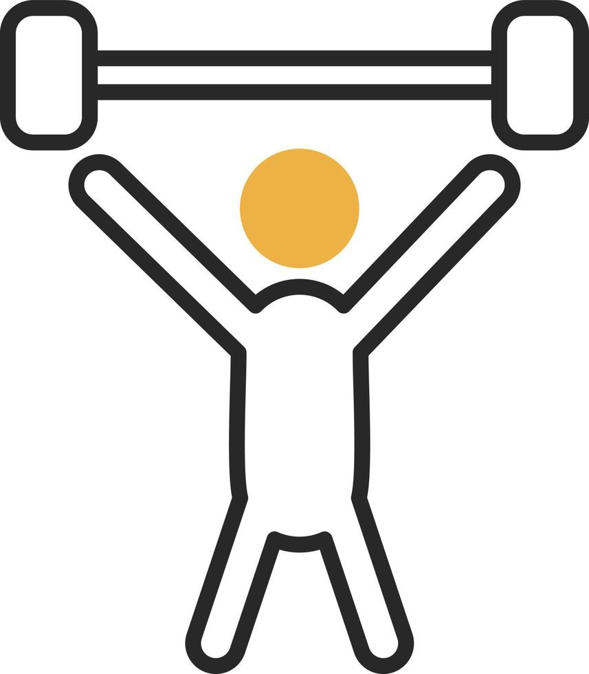 Weight Lifting Person Vector Icon Design