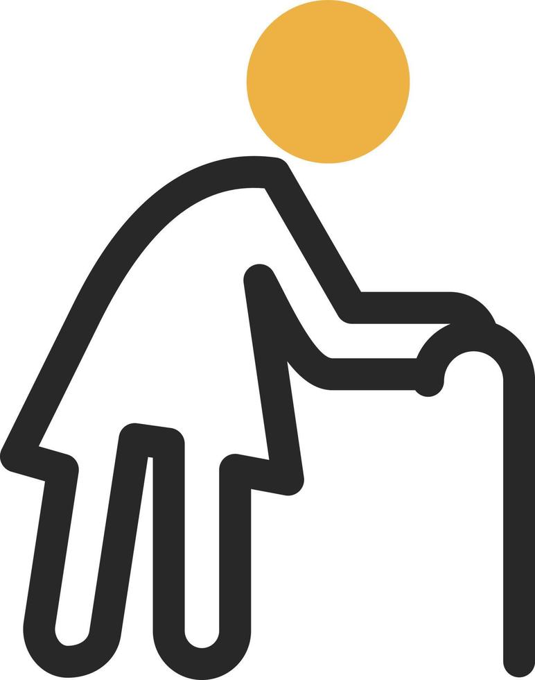Old Woman Vector Icon Design