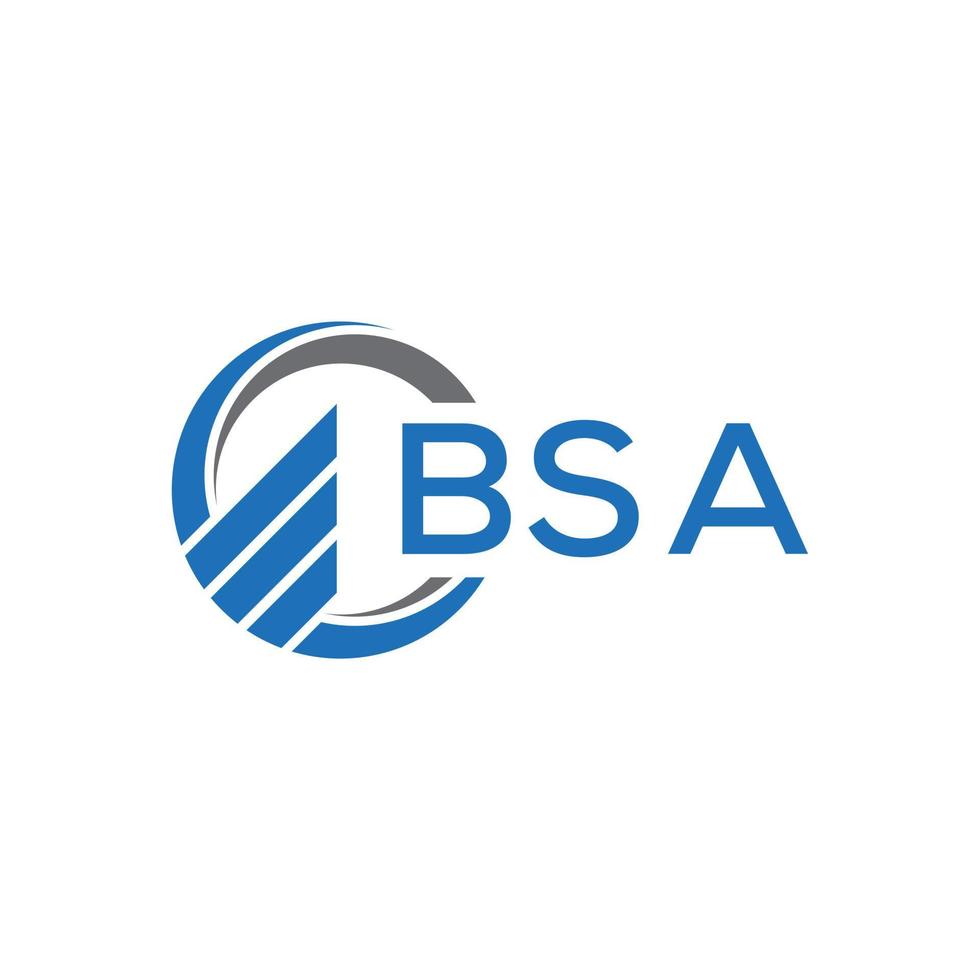 bsa plano contabilidad logo diseño en blanco antecedentes. bsa creativo iniciales crecimiento grafico letra logo concepto. bsa negocio Finanzas logo diseño. vector