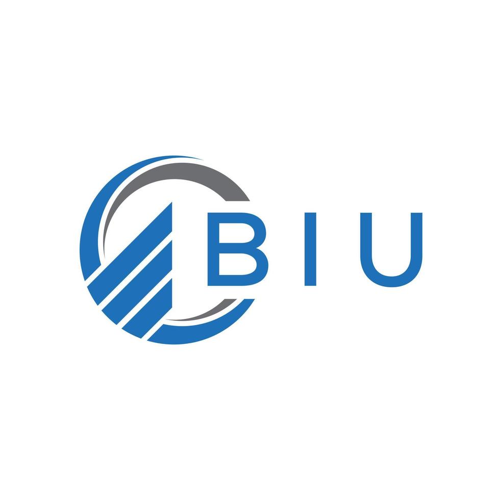 biu plano contabilidad logo diseño en blanco antecedentes. biu creativo iniciales crecimiento grafico letra logo concepto. biu negocio Finanzas logo diseño. vector