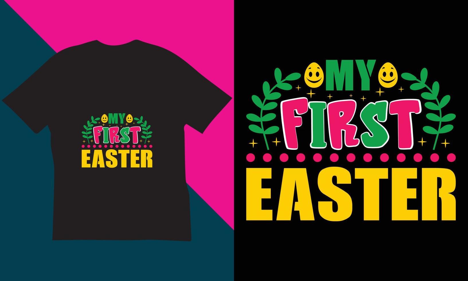 Easter Day T-Shirt design. vector