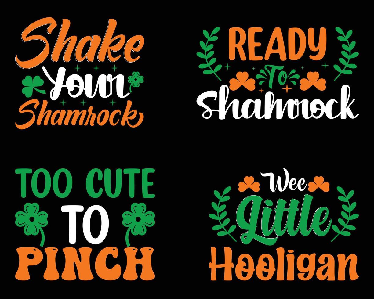 St. patrick's Day SVG Bundle Design. vector