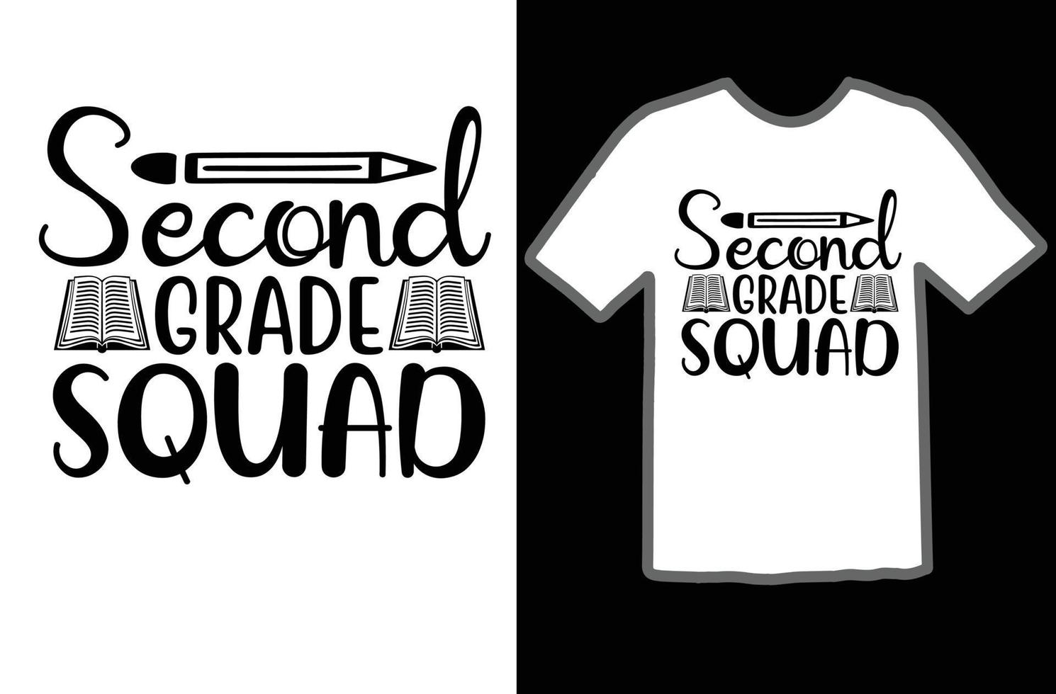 Second grade squad svg t shirt design vector
