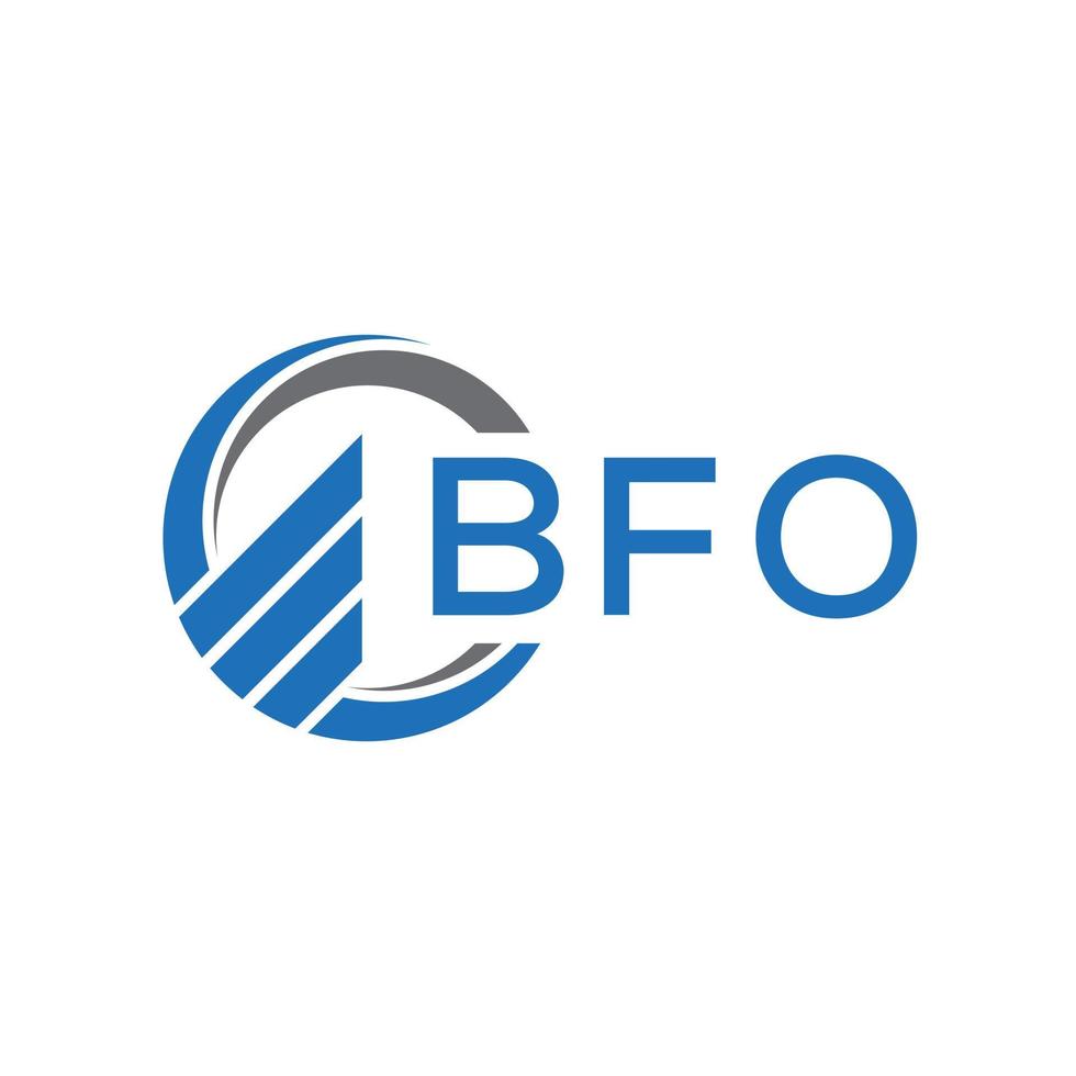 BFO Flat accounting logo design on white background. BFO creative initials Growth graph letter logo concept. BFO business finance logo design. vector
