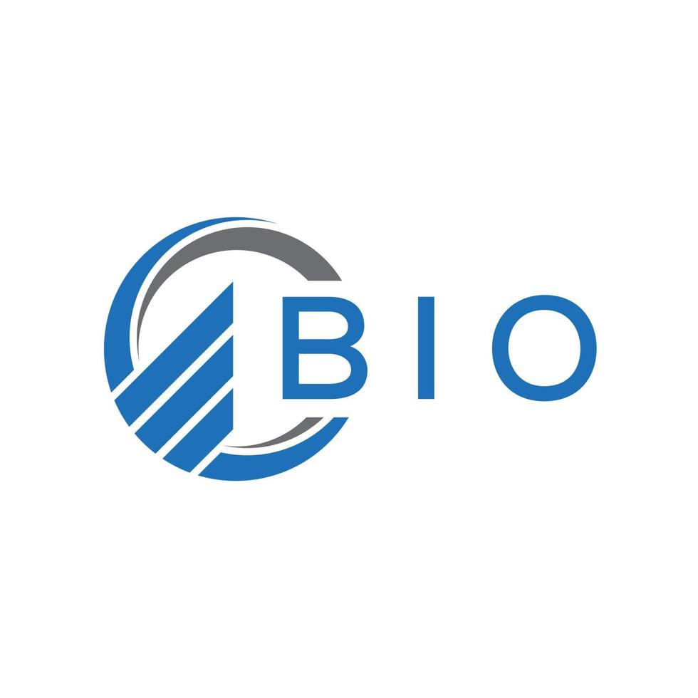 BIO Flat accounting logo design on white background. BIO creative initials Growth graph letter logo concept. BIO business finance logo design. vector