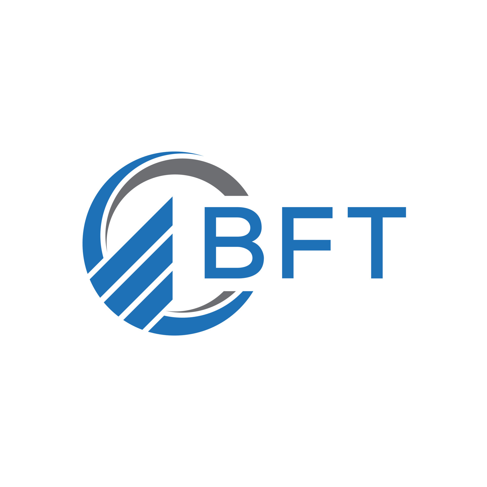 BFT Flat accounting logo design on white background. BFT creative