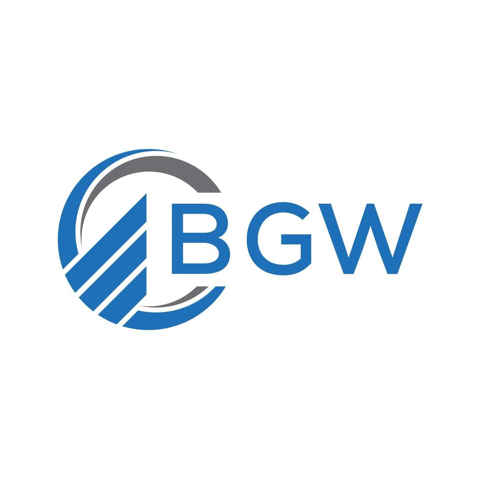 bgw plano contabilidad logo diseño en blanco antecedentes. bgw creativo iniciales crecimiento grafico letra logo concepto. bgw negocio Finanzas logo diseño. vector