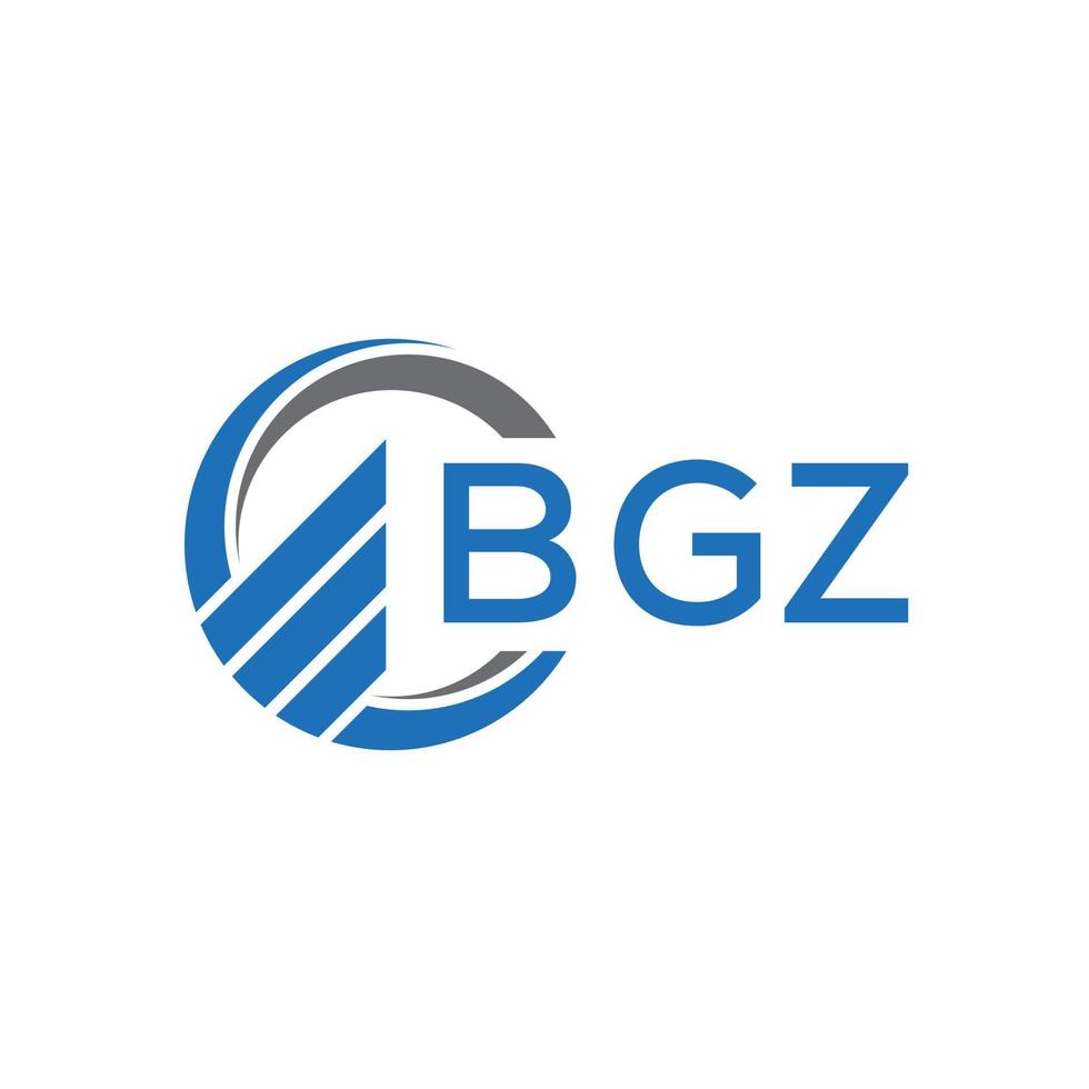 BGZ Flat accounting logo design on white background. BGZ creative initials Growth graph letter logo concept. BGZ business finance logo design. vector