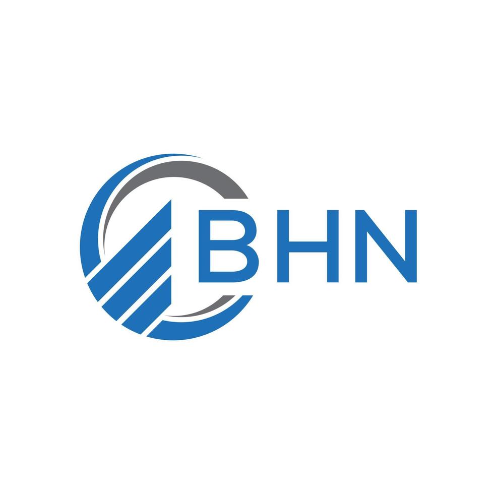 bhn plano contabilidad logo diseño en blanco antecedentes. bhn creativo iniciales crecimiento grafico letra logo concepto. bhn negocio Finanzas logo diseño. vector