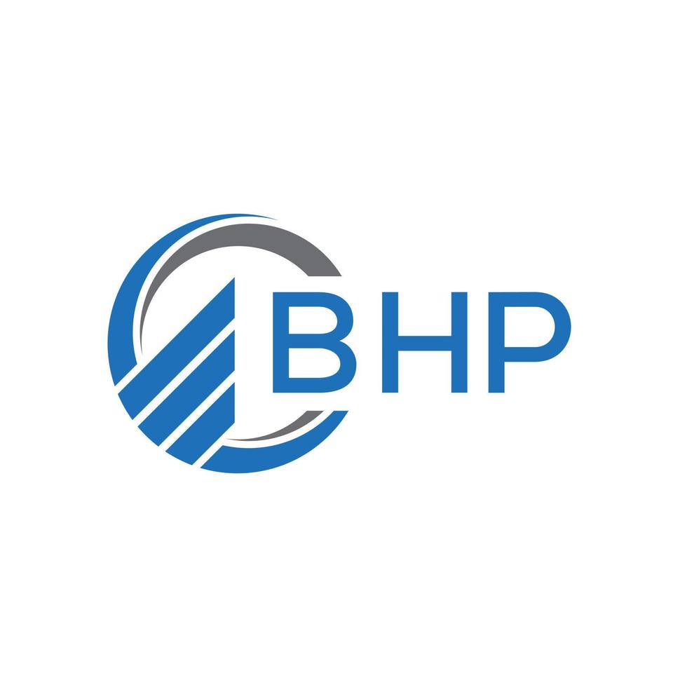 BHP Flat accounting logo design on white background. BHP creative initials Growth graph letter logo concept. BHP business finance logo design. vector