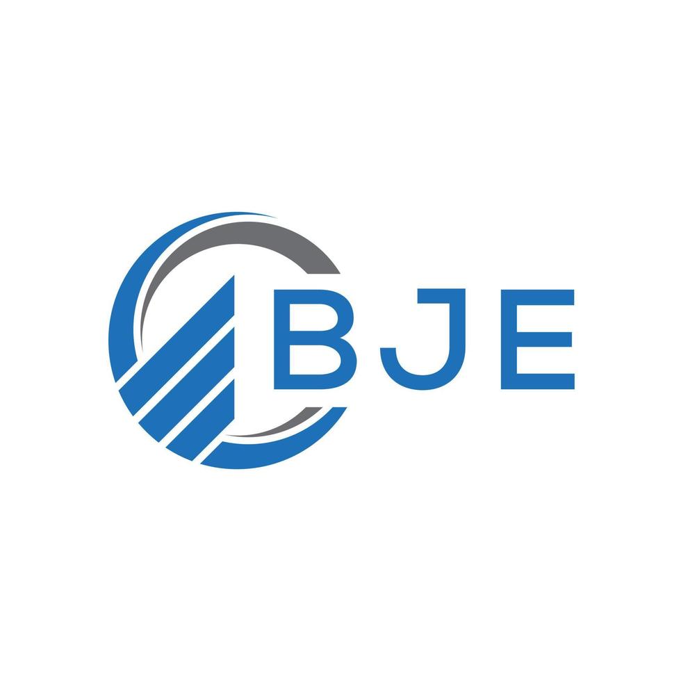 BJE Flat accounting logo design on white background. BJE creative initials Growth graph letter logo concept. BJE business finance logo design. vector