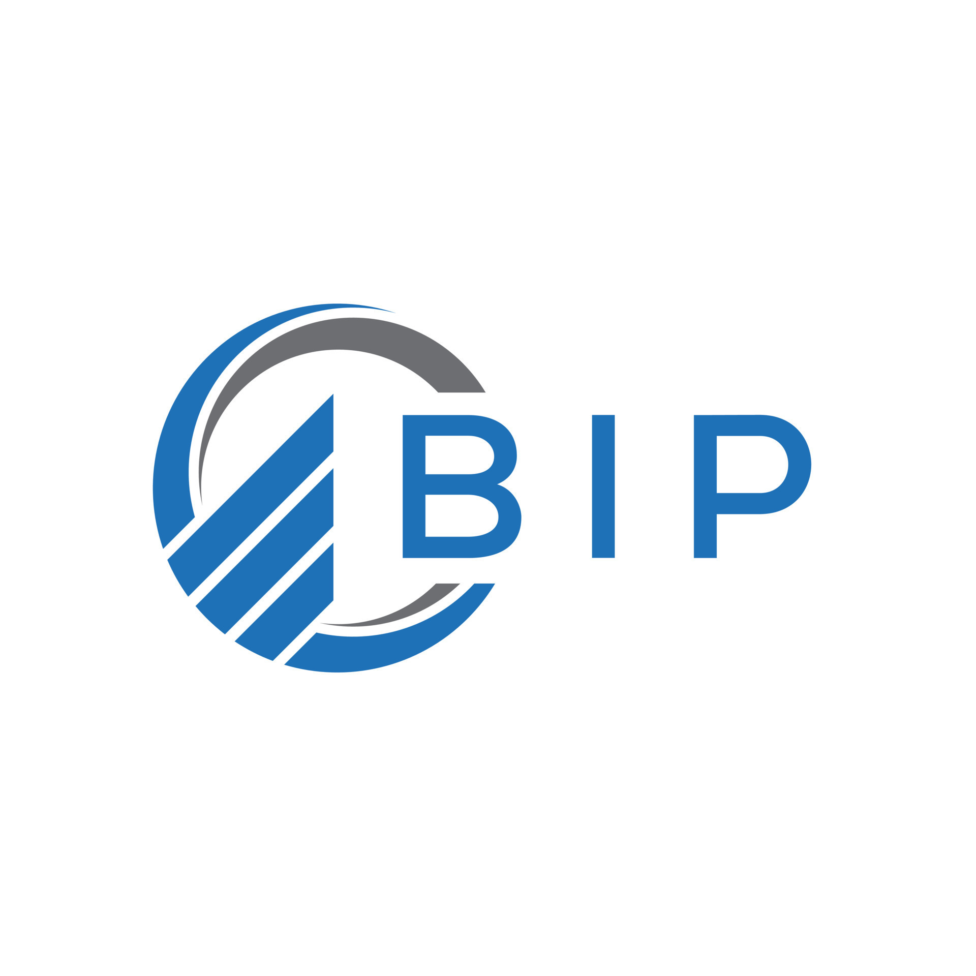 BIP Flat accounting logo design on white background. BIP creative