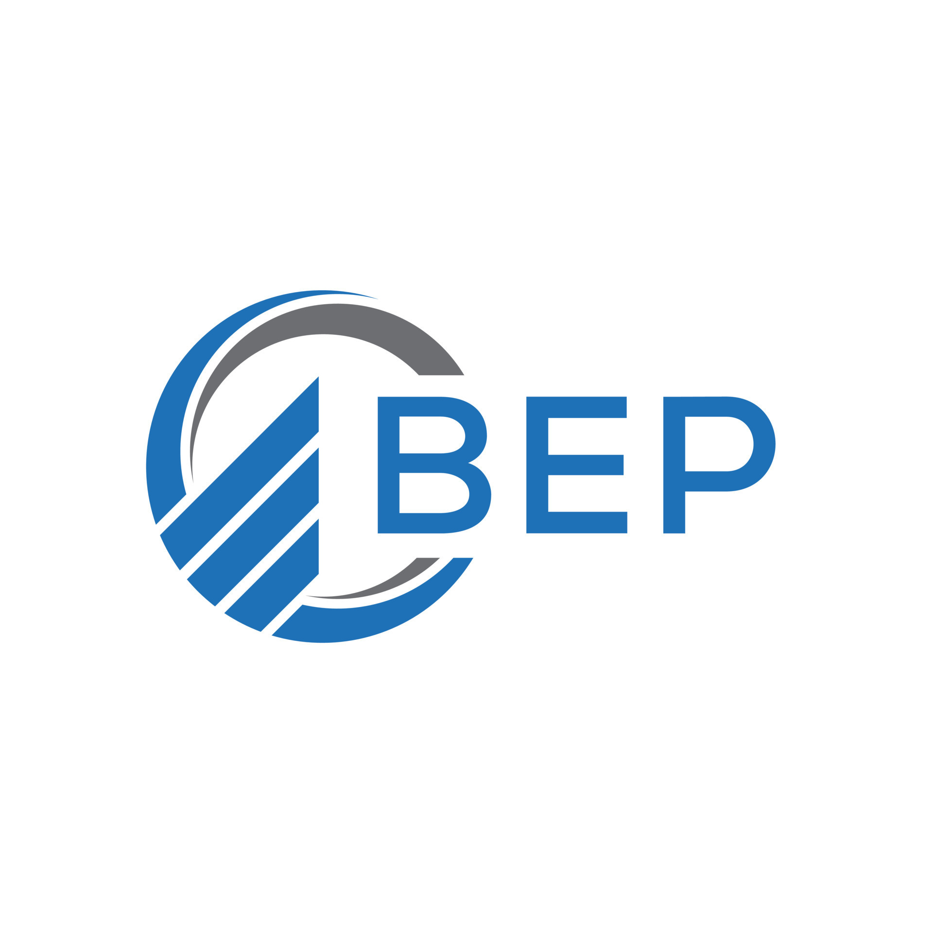 BEP Flat accounting logo design on white background. BEP creative