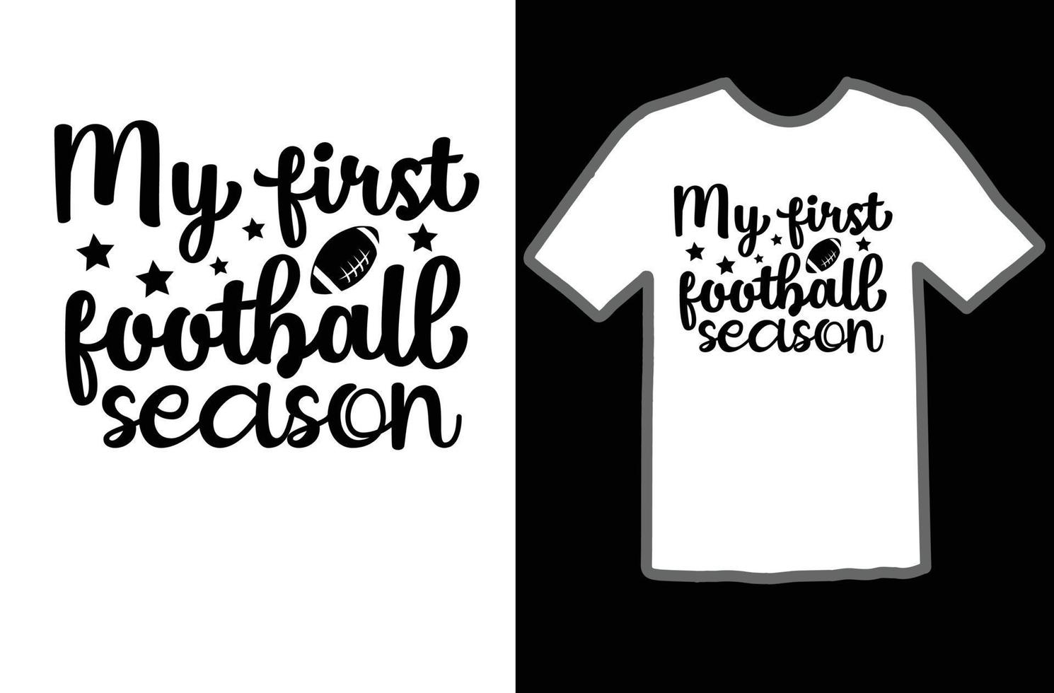 mi primero fútbol americano temporada svg t camisa diseño vector