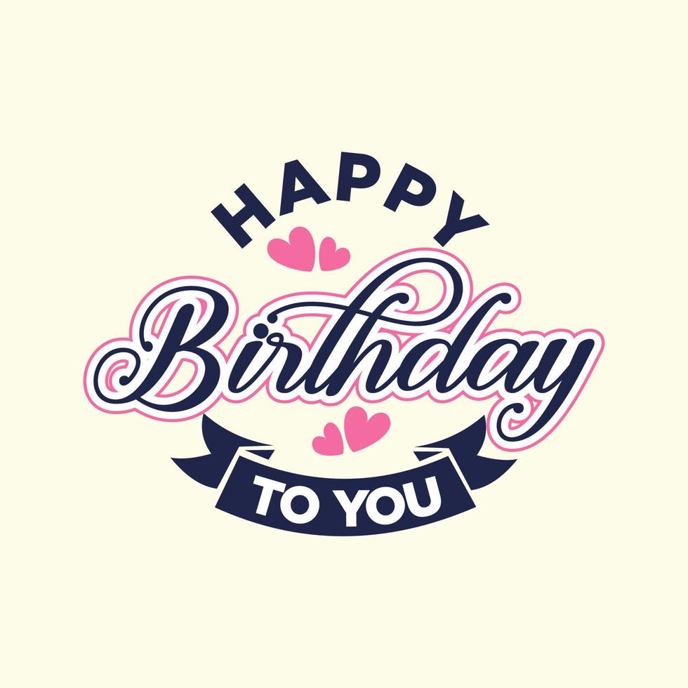 Beautiful greeting card scratched calligraphy. Happy Birthday typography vector design. design template for birthday celebration.