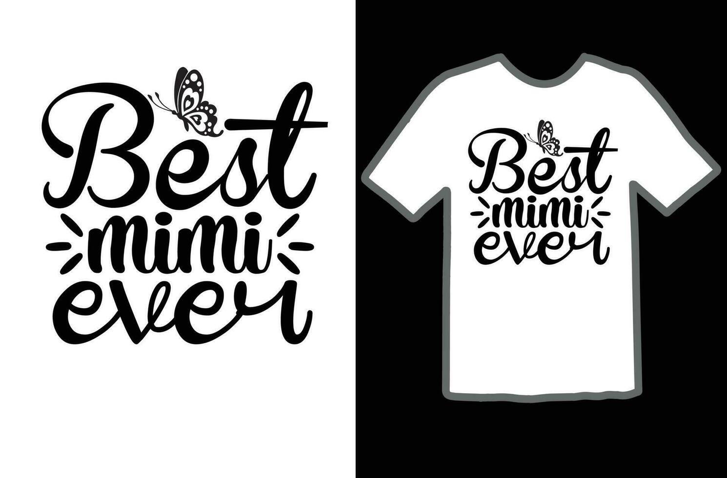 mejor mimi nunca svg t camisa diseño vector