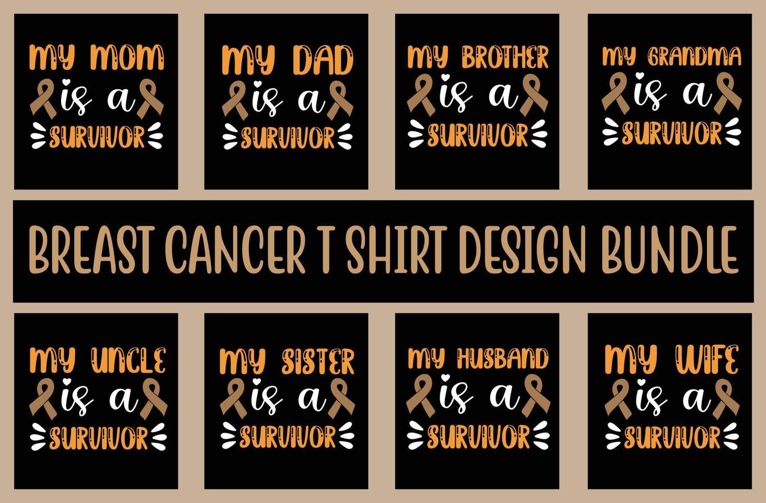 Breast Cancer SVG T-Shirt Design Bundle