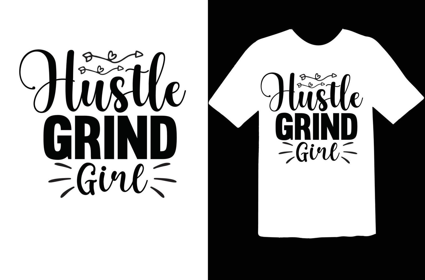 Hustle svg t shirt design vector