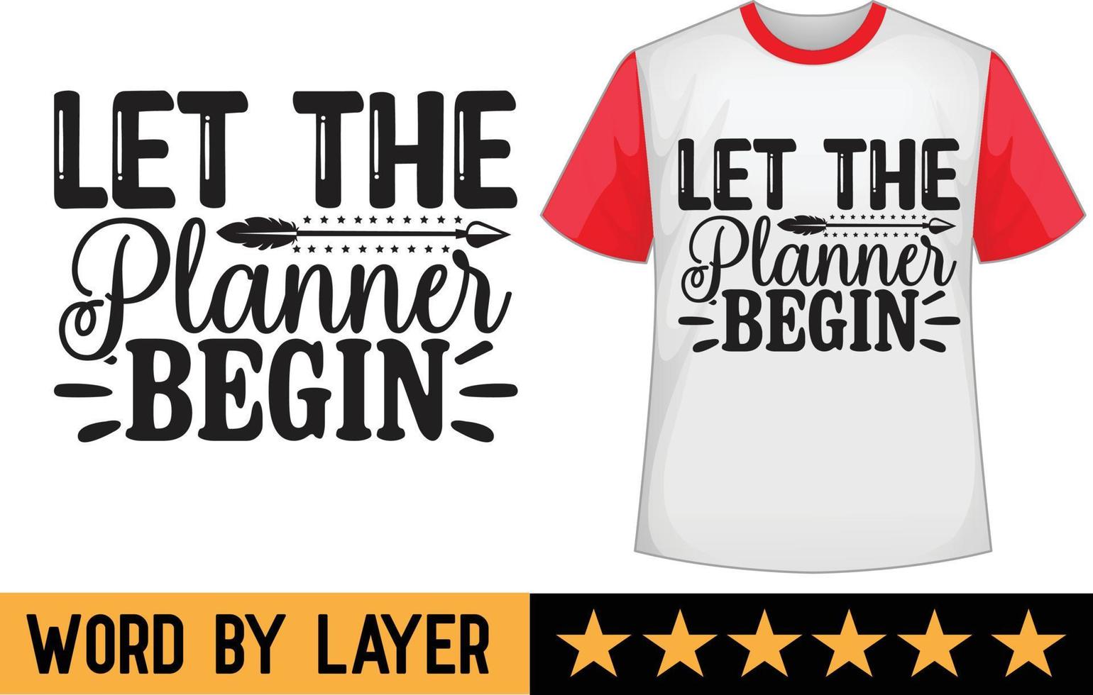 Planner svg t shirt design vector
