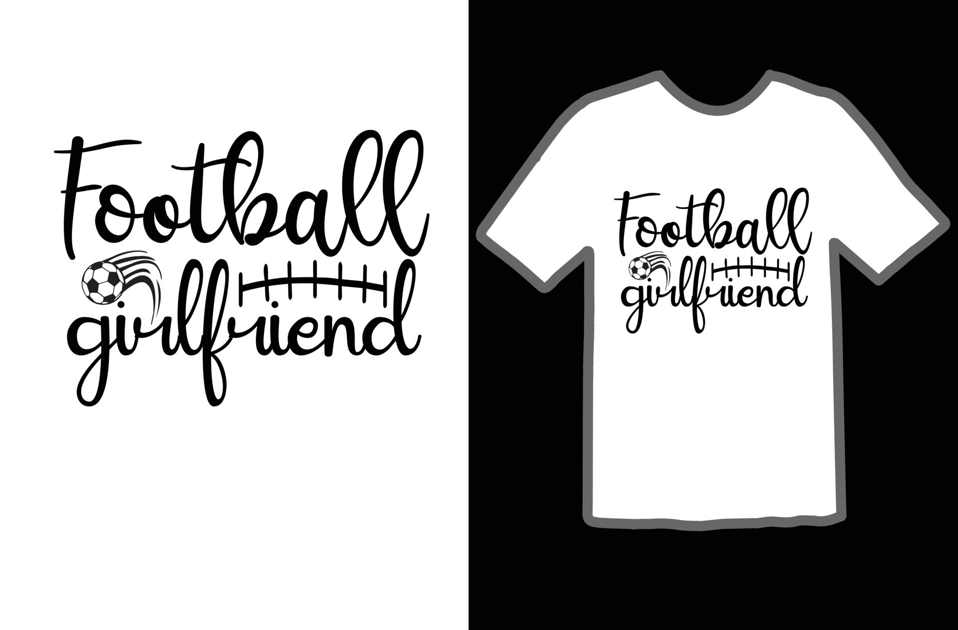 Football girlfriend svg t shirt design 20477581 Vector Art at Vecteezy