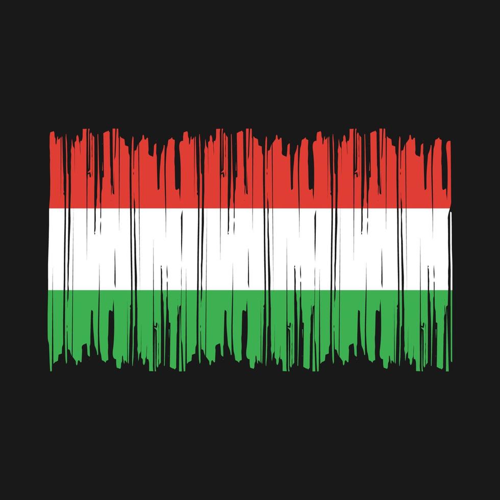Hungary Flag Brush vector