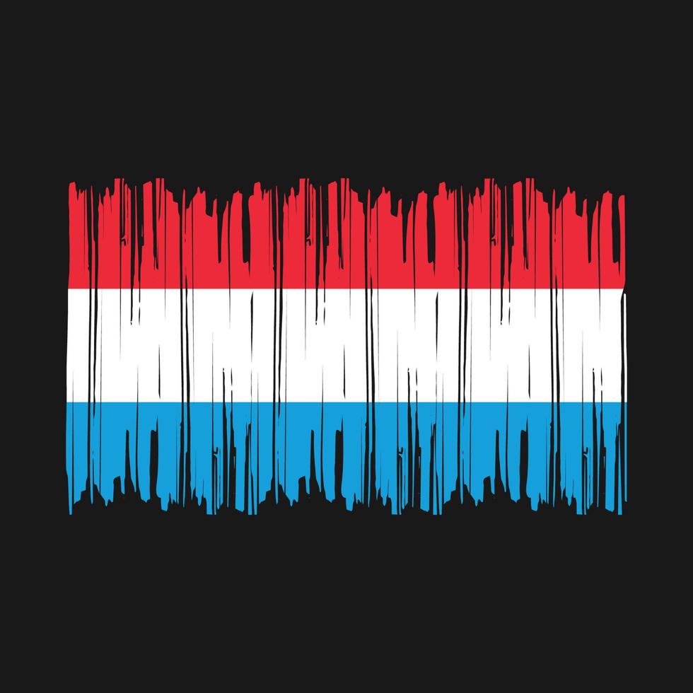 Luxembourg Flag Brush vector