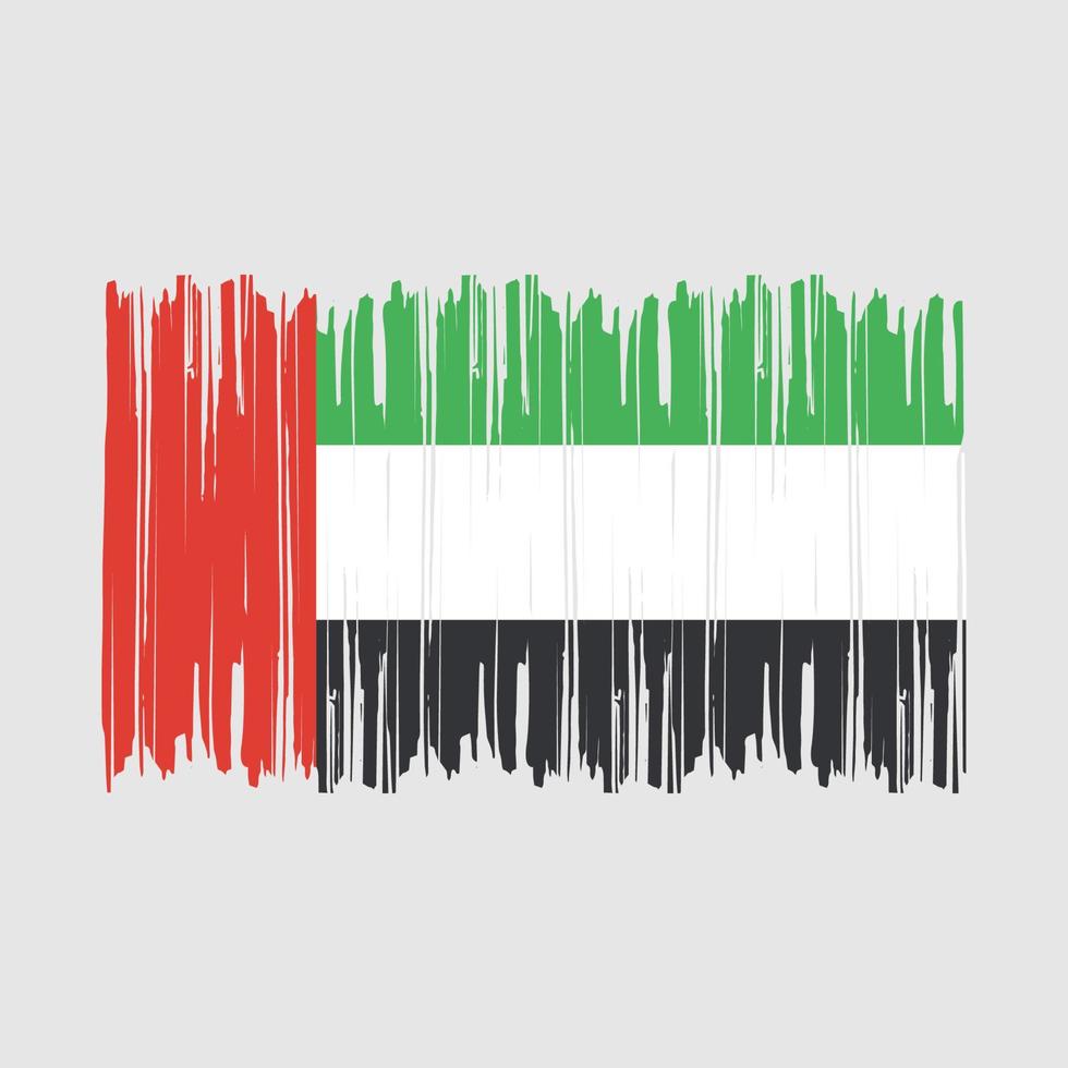 cepillo de la bandera de los emiratos árabes unidos vector