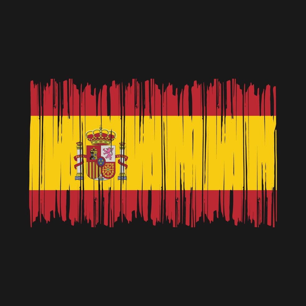 Spain Flag Brush vector