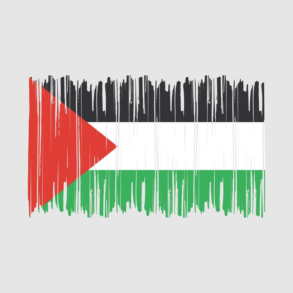 cepillo de bandera palestina vector