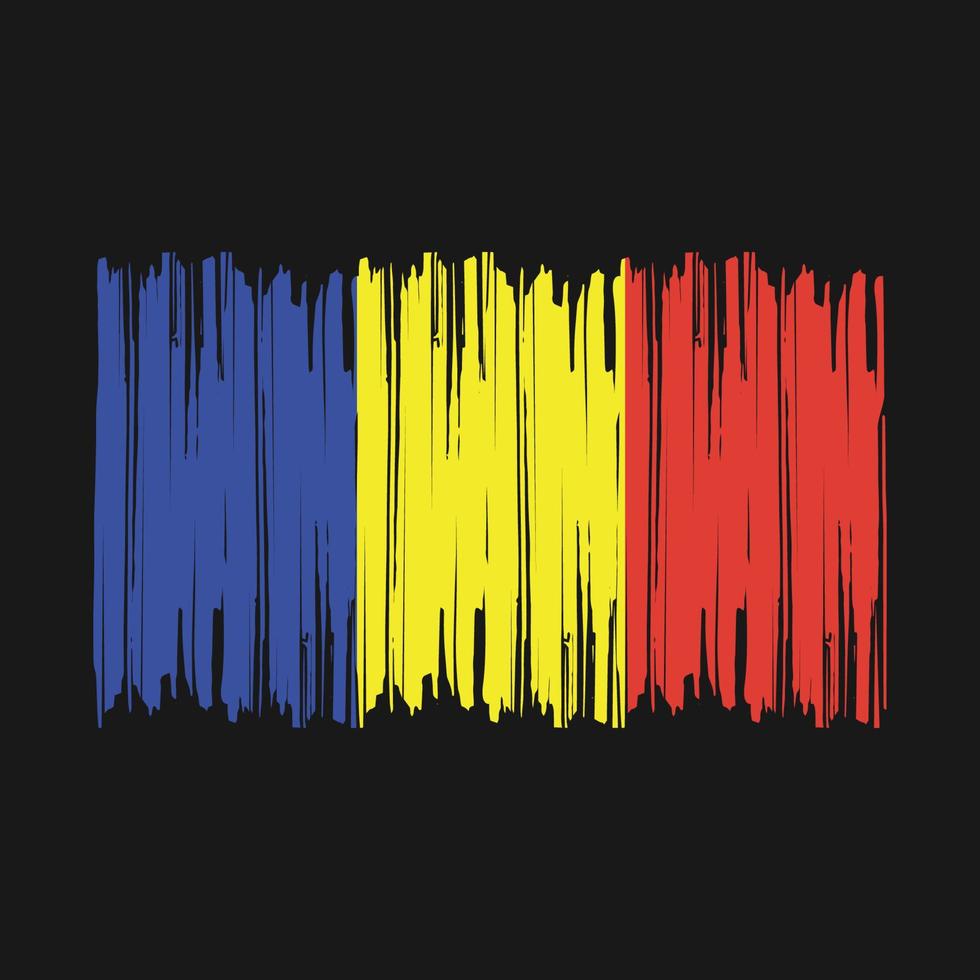 Romania Flag Brush vector