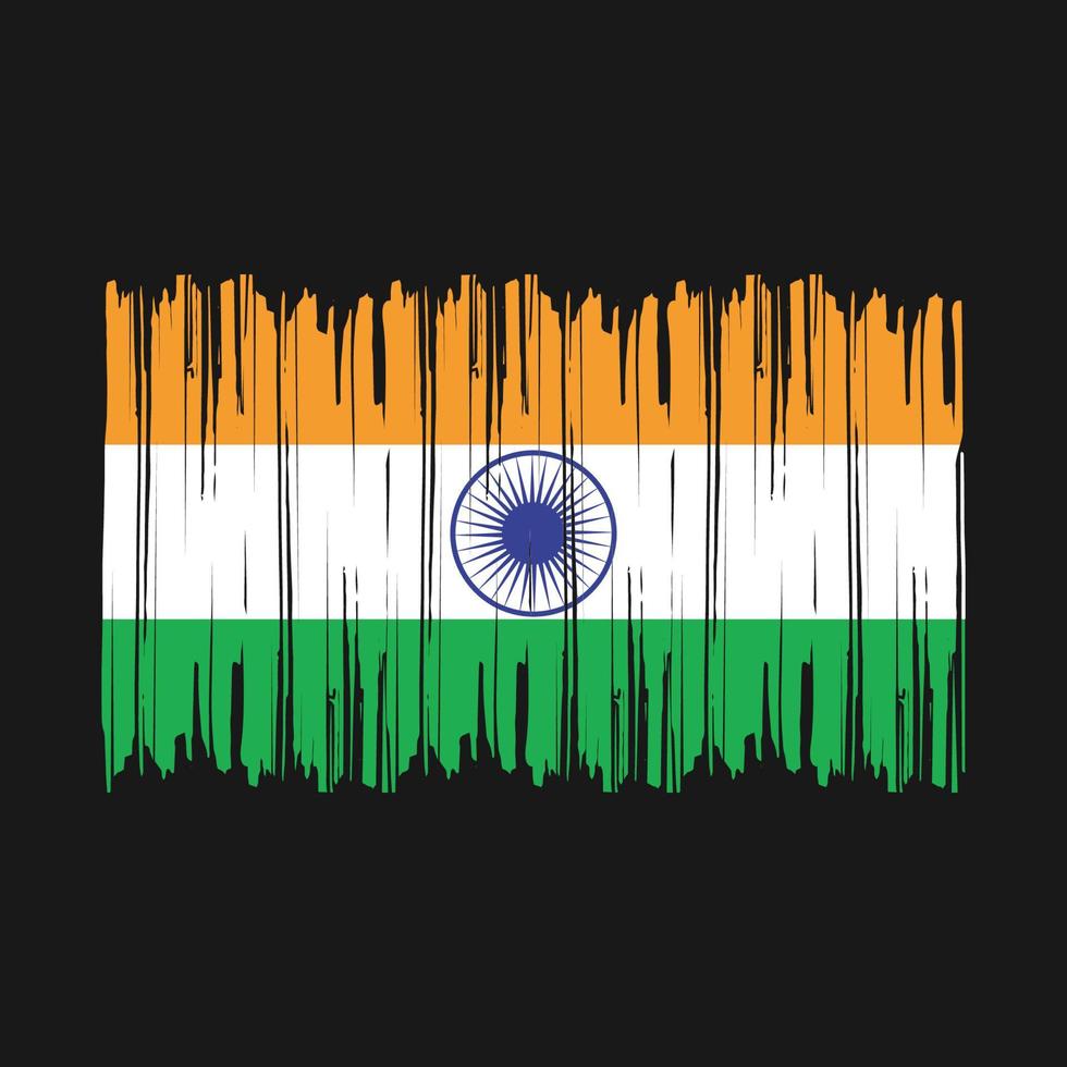 India Flag Brush vector