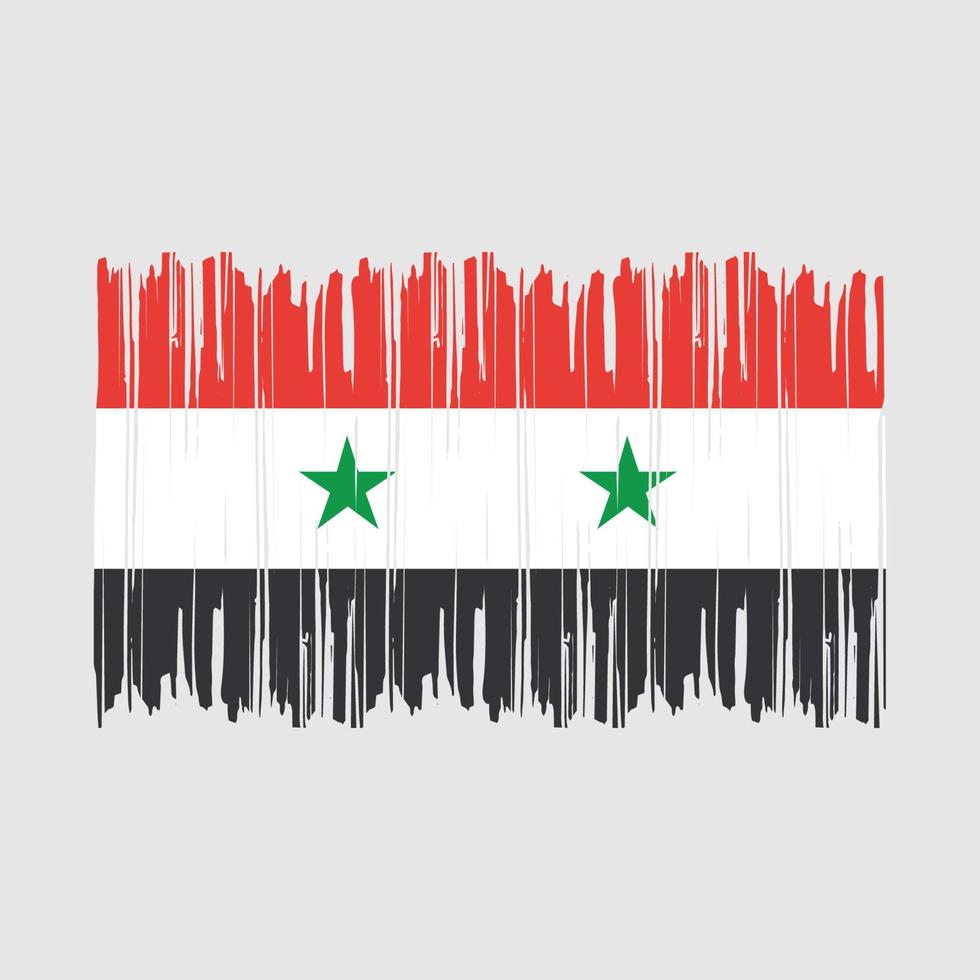 Syria Flag Brush vector