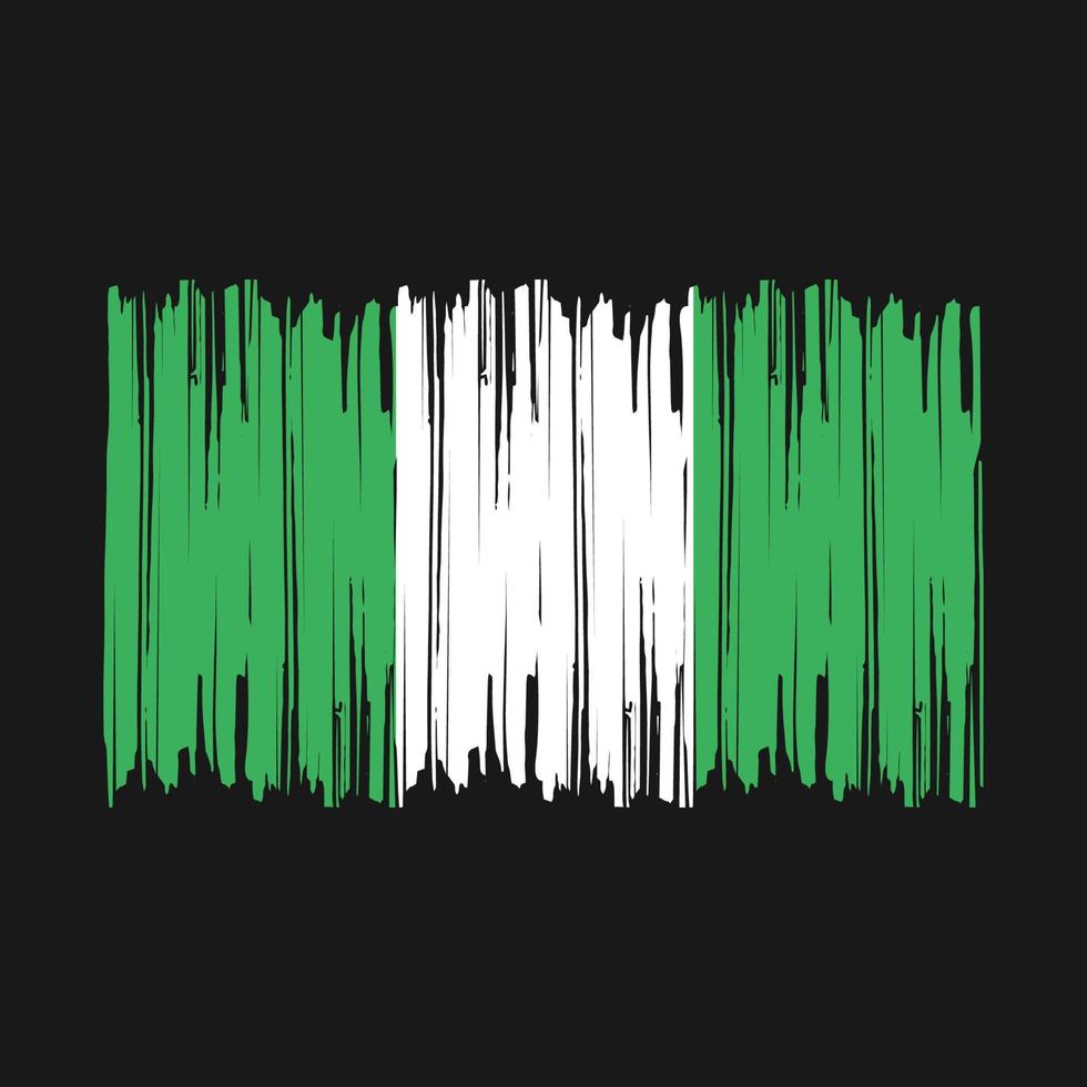 Nigeria Flag Brush vector