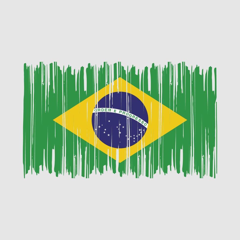 Brazil Flag Brush vector