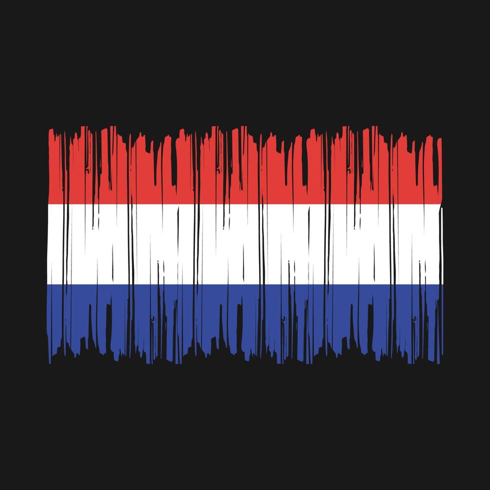 Netherlands Flag Brush vector