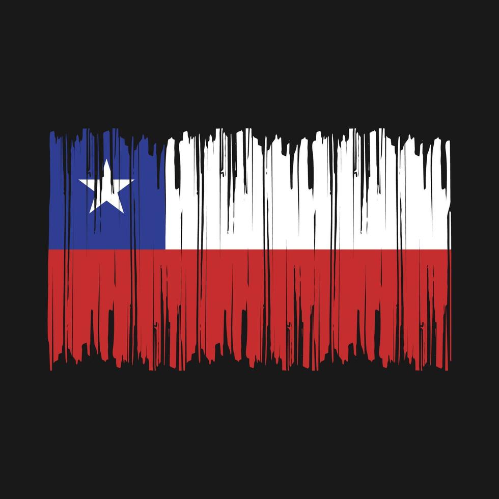 Chile Flag Brush vector