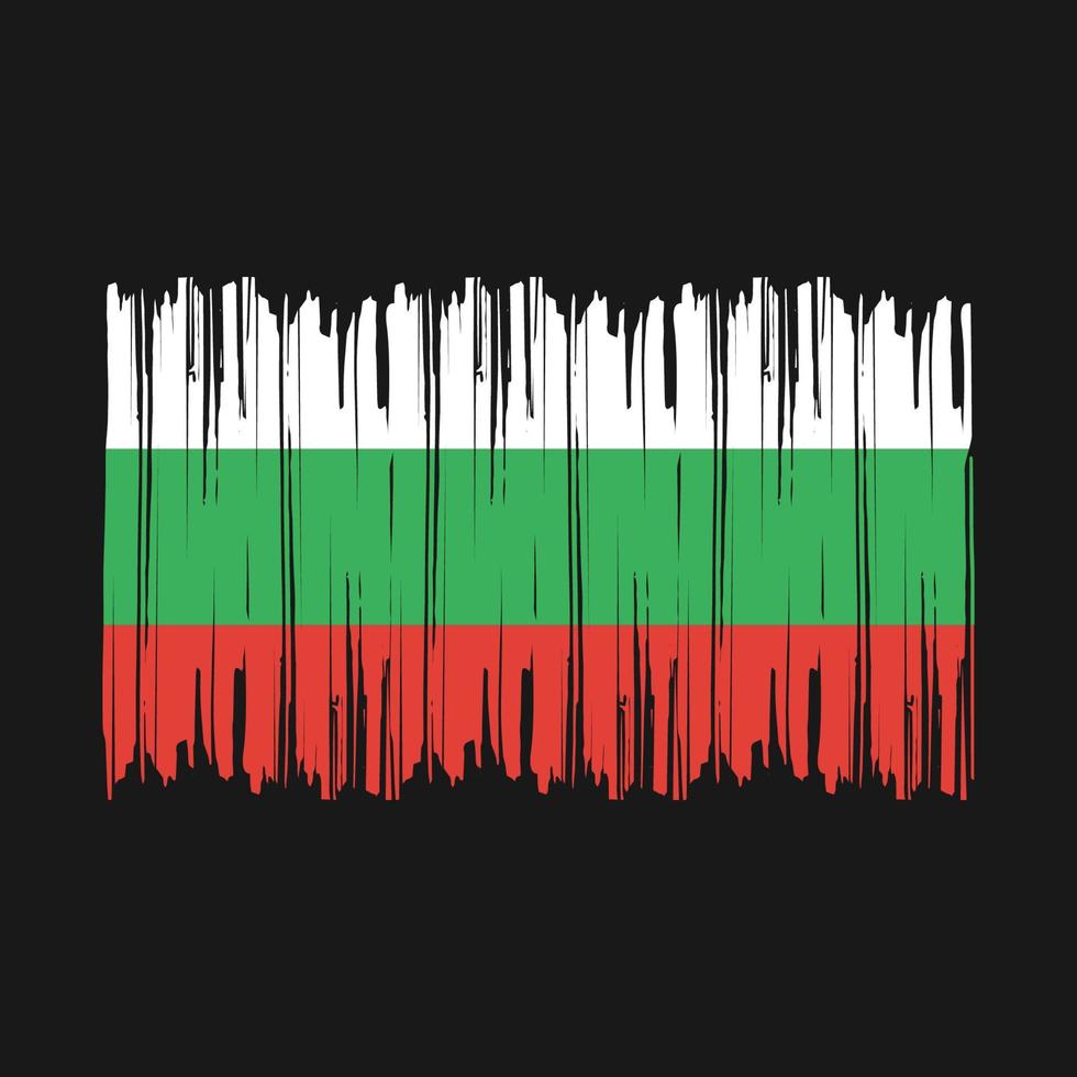 cepillo de bandera de bulgaria vector