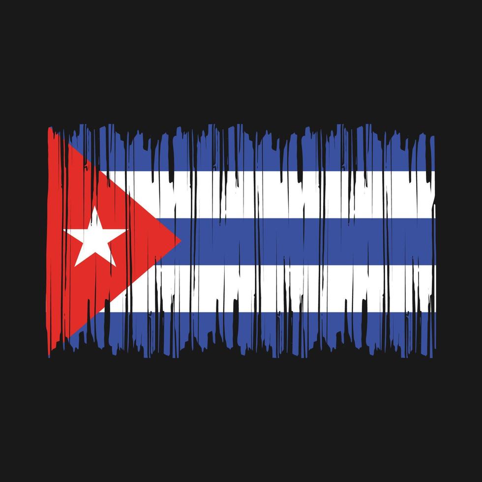 Cuba Flag Brush vector