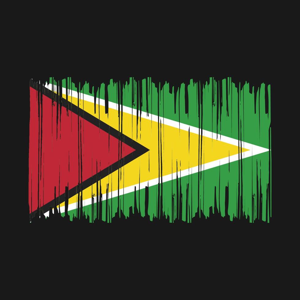 cepillo de bandera de guyana vector