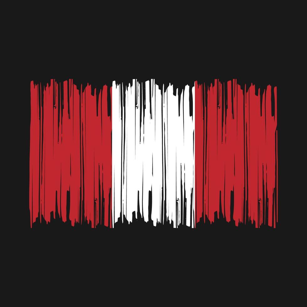Peru Flag Brush vector