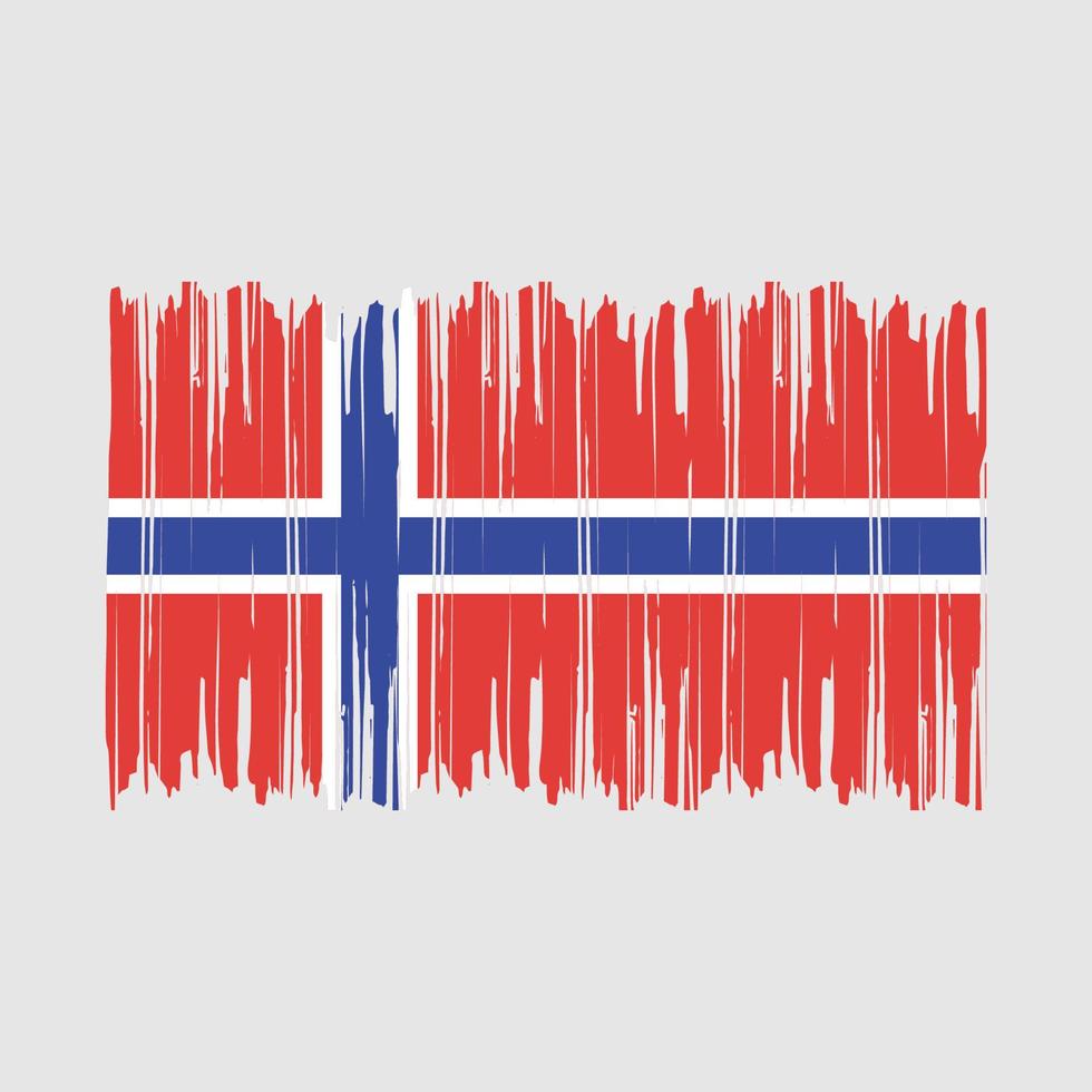 Norway Flag Brush vector