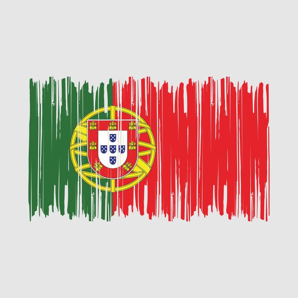 Portugal Flag Brush vector