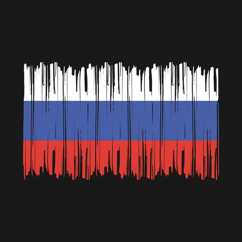 cepillo de bandera de rusia vector