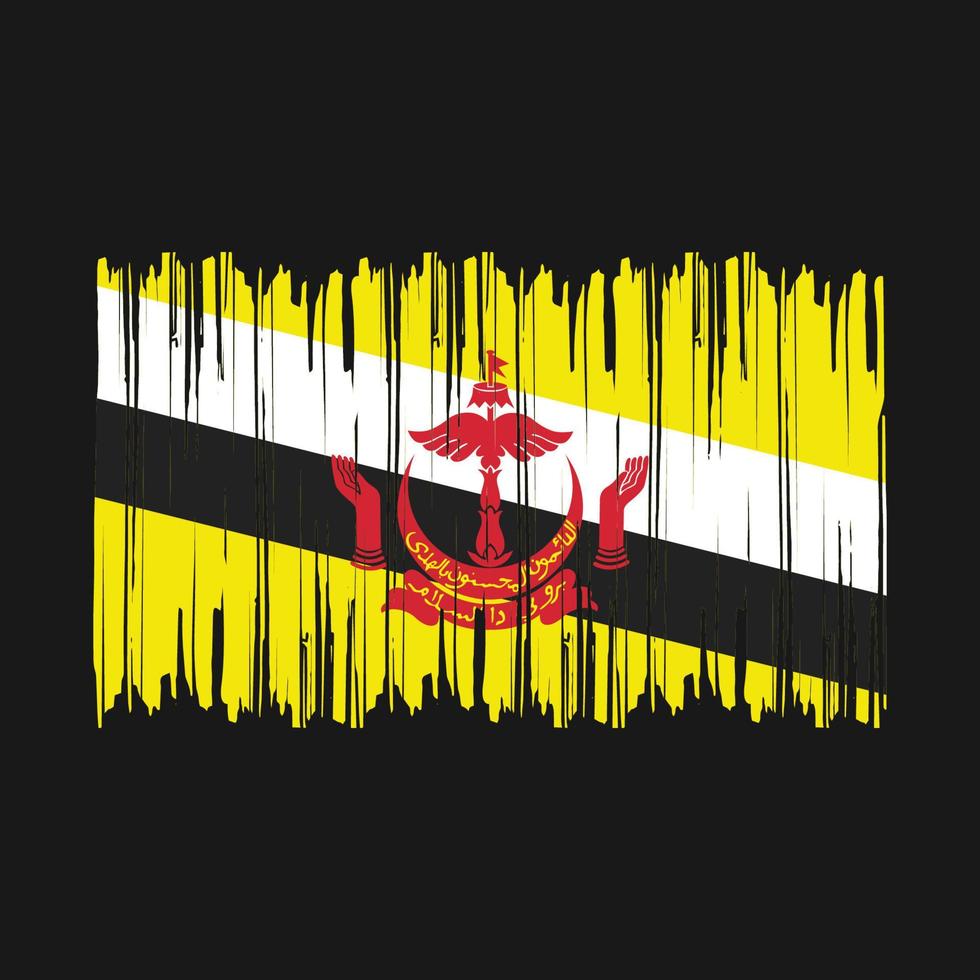 Brunei Flag Brush vector